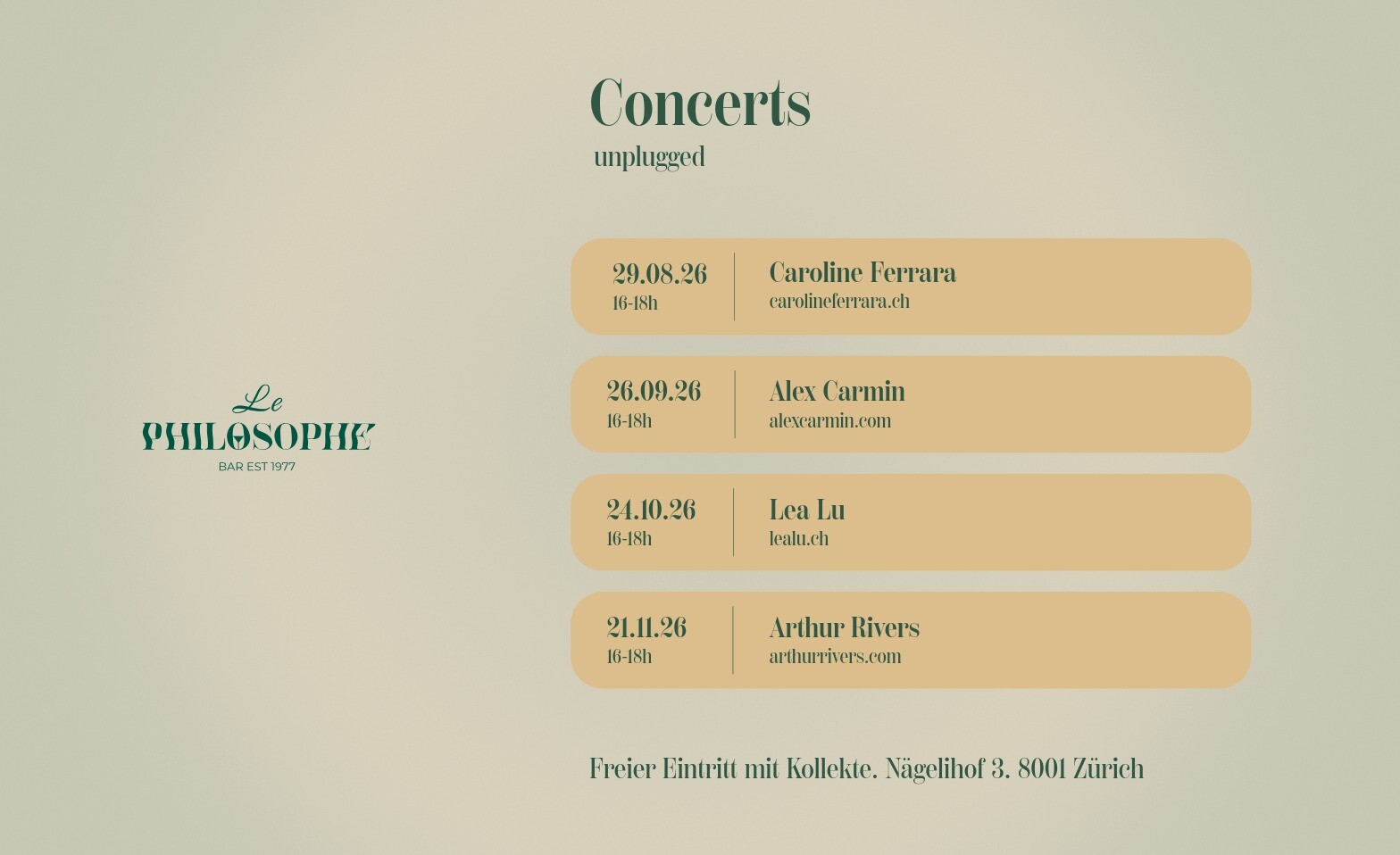 Le Philosophe Concerts unplugged