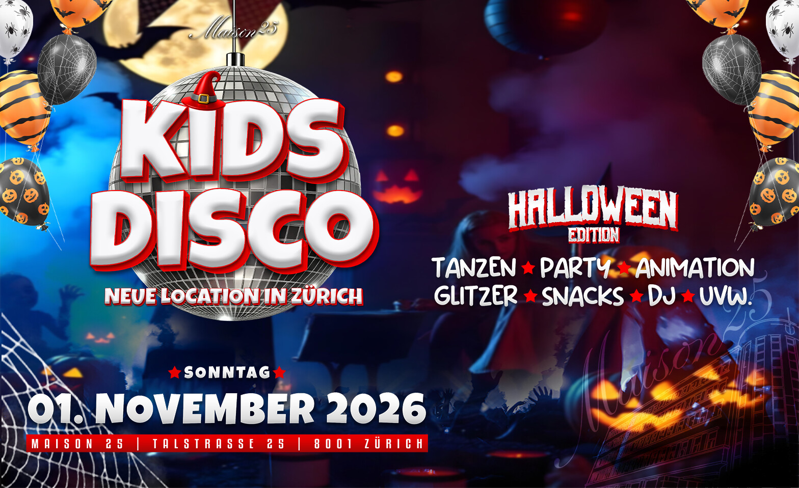 KIDS DISCO - HALLOWEEN EDITION @MAISON25, ZÜRICH