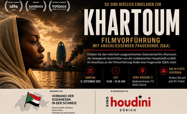 Filmvorführung „Khartoum“ mit anschliessendem Q&A