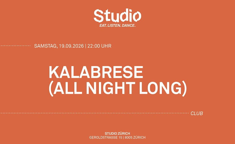 STUDIO CLUB: KALABRESE (ALL NIGHT LONG)