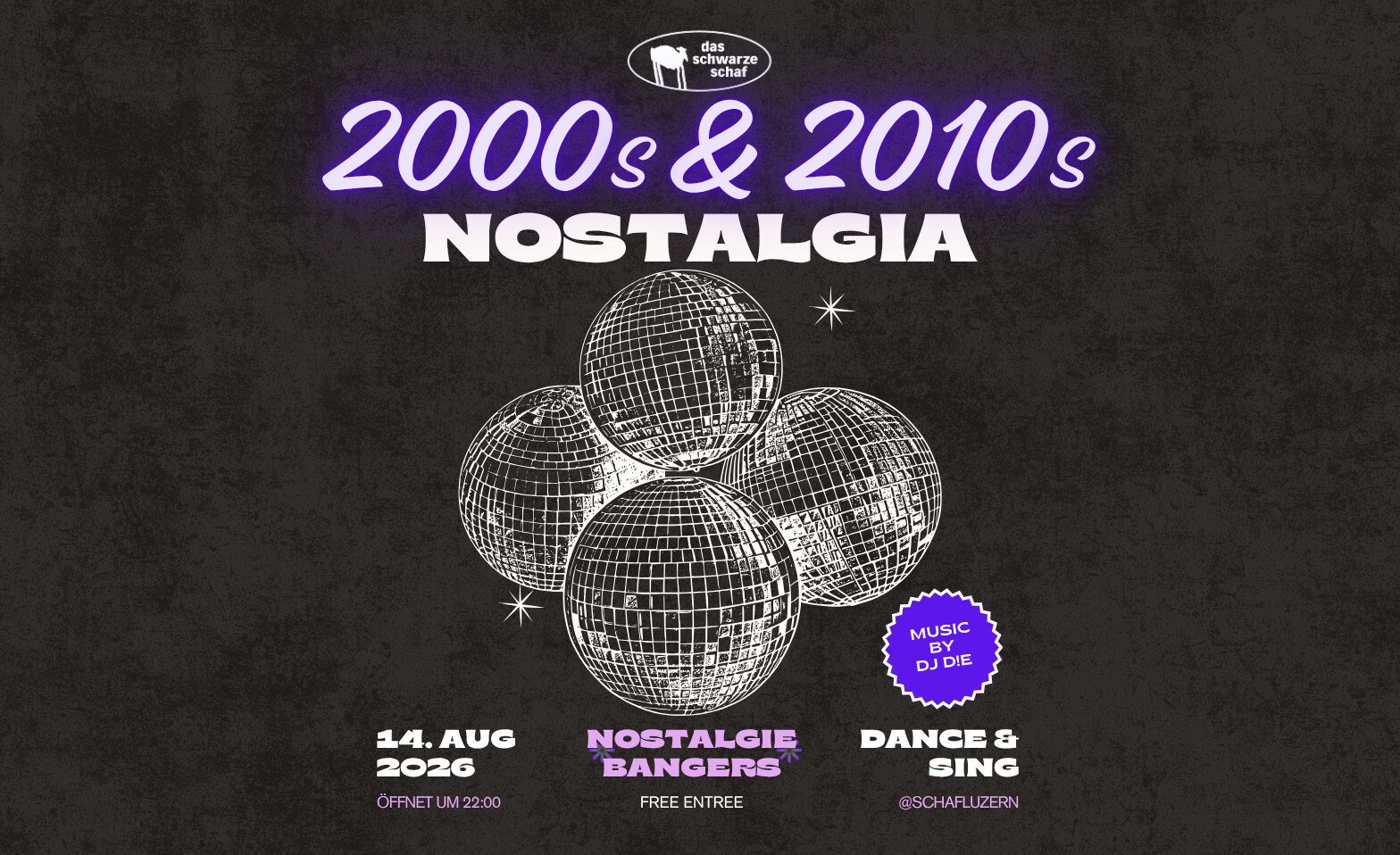NOSTALGIA - 2000s & 2010s PARTY IM ''DAS SCHWARZE SCHAF''