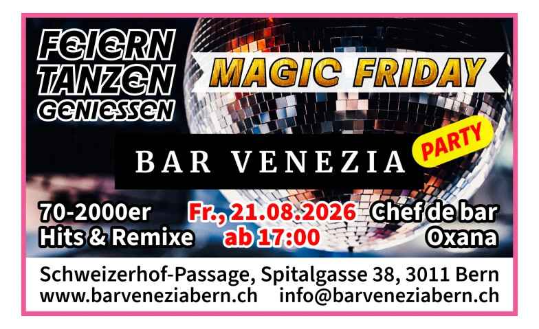 Magic Friday Party mit 70-2000er Sound