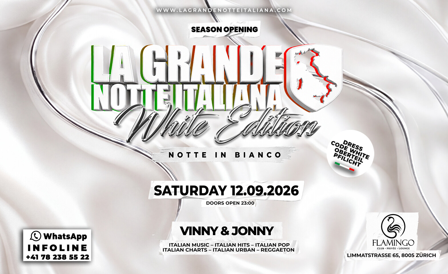 La Grande Notte Italiana WHITE EDITION @ Flamingo Zürich