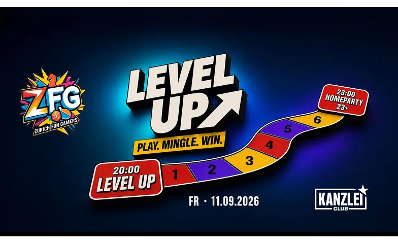 LEVEL UP! — Play. Mingle. Win -Ultimate Friday Night by ZFG!
