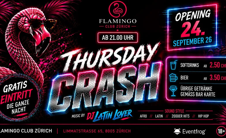 THURSDAY CRASH -  EVERY THURSDAY / JEDEN DONNERSTAG AB 21.00