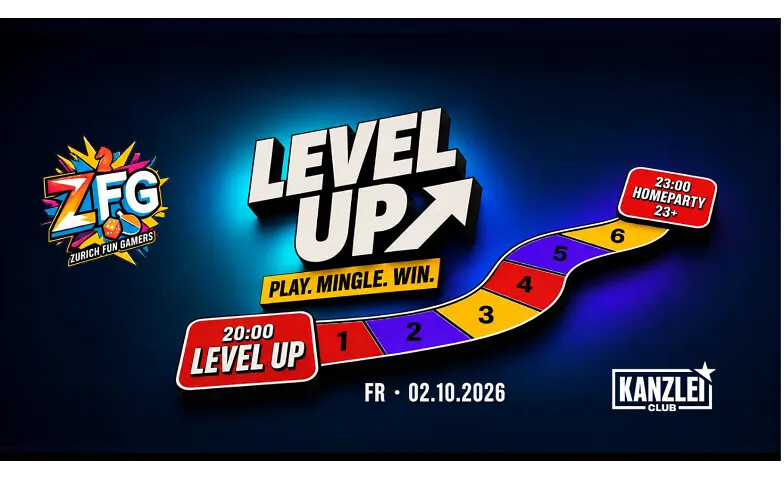 LEVEL UP! — Play. Mingle. Win -Ultimate Friday Night by ZFG!