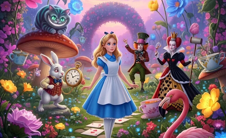 Das Märchen "Alice im Wunderland" auf Rollschuhen