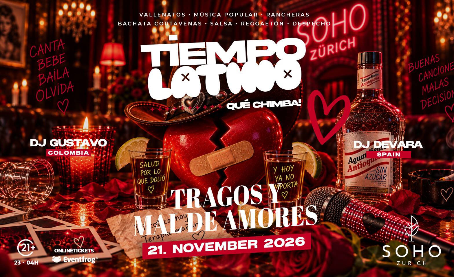 TIEMPOLATINO • TRAGOS Y MAL AMORES • SOHO