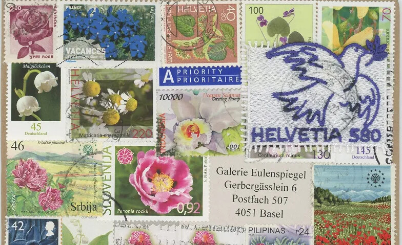MAILART "Blumen für den Frieden"