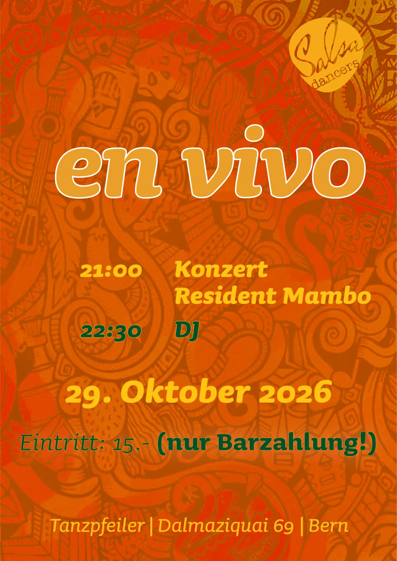✨ en vivo– Konzert mit Resident Mambo & DJ✨