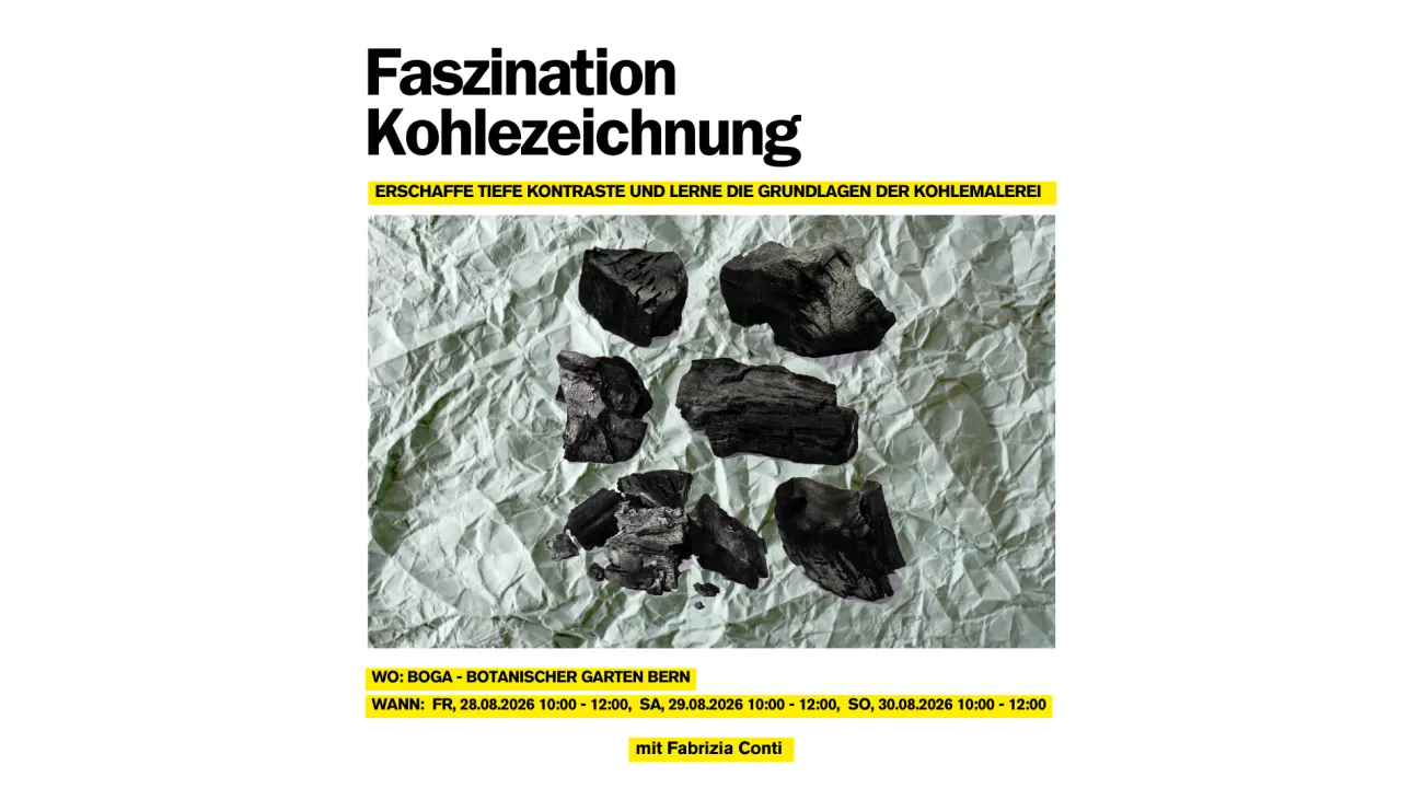 Faszination Kohlezeichnung im botanischen Garten