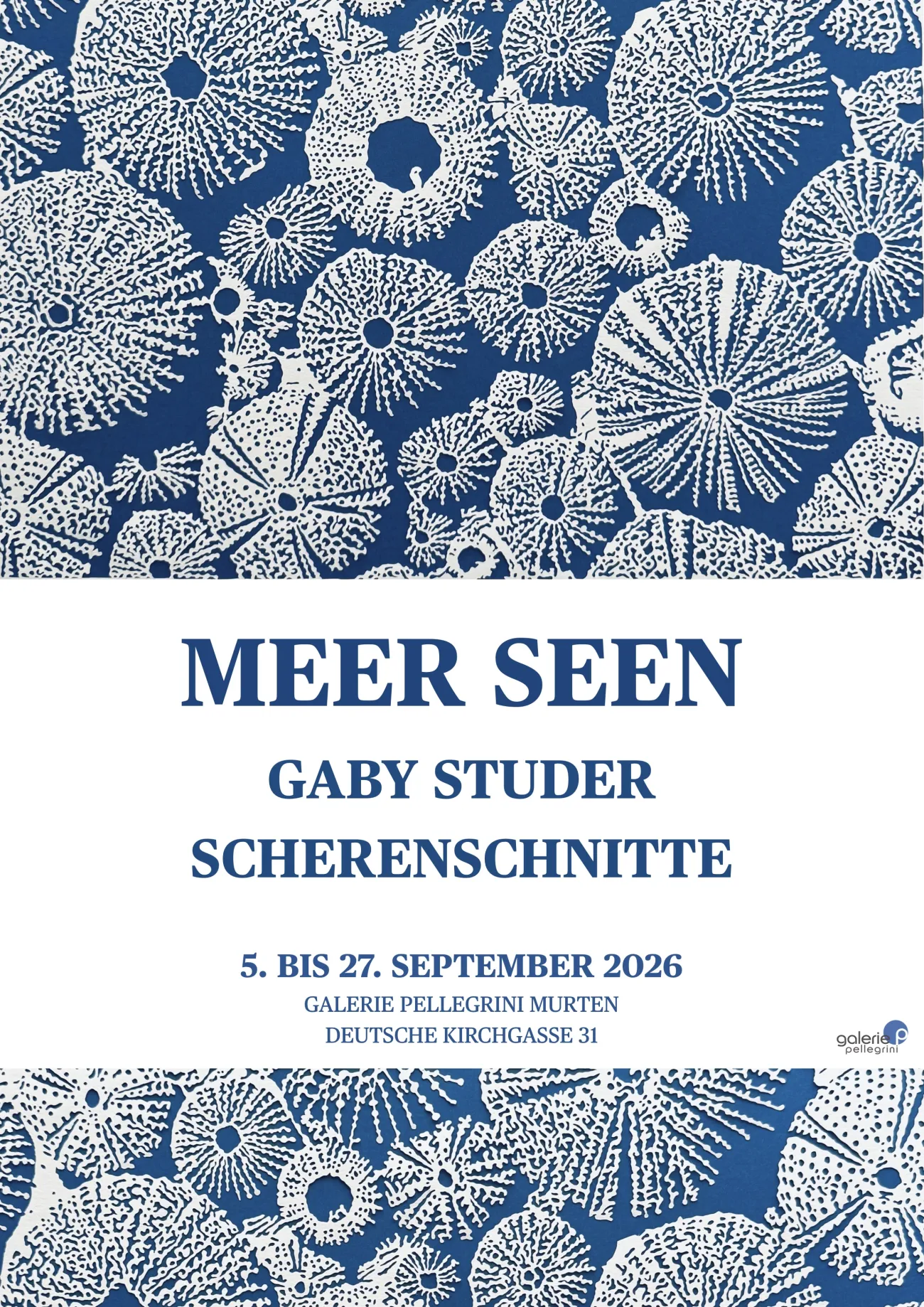 Meer Seen, Scherenschnittausstellung von Gaby Studer, Galerie Pellegrini Murten