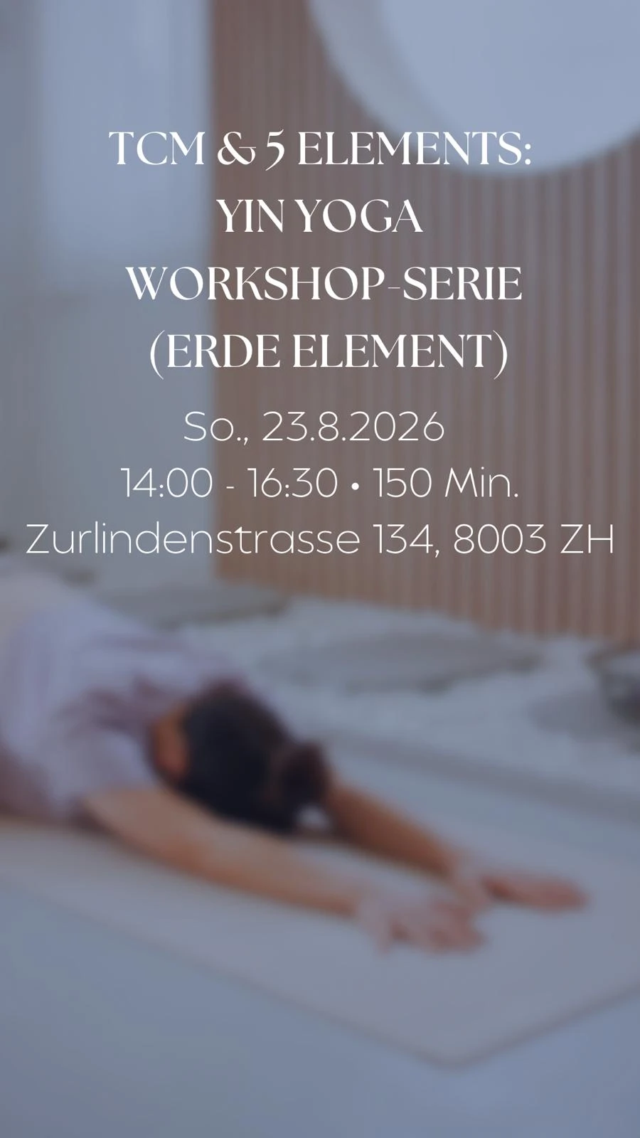 Yin-Yoga-Workshop am Sonntag, 23. August, 14.00–16.30 Uhr