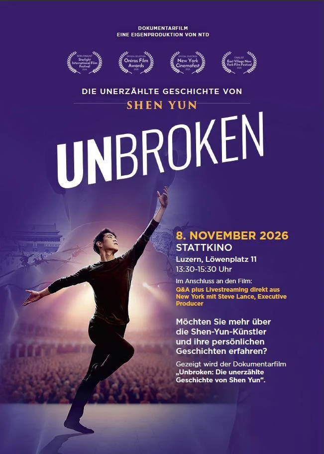 Dokumentarfilm: "Unbroken" die unerzählte Geschichte von Shen Yun mit Q&A und Livestreaming