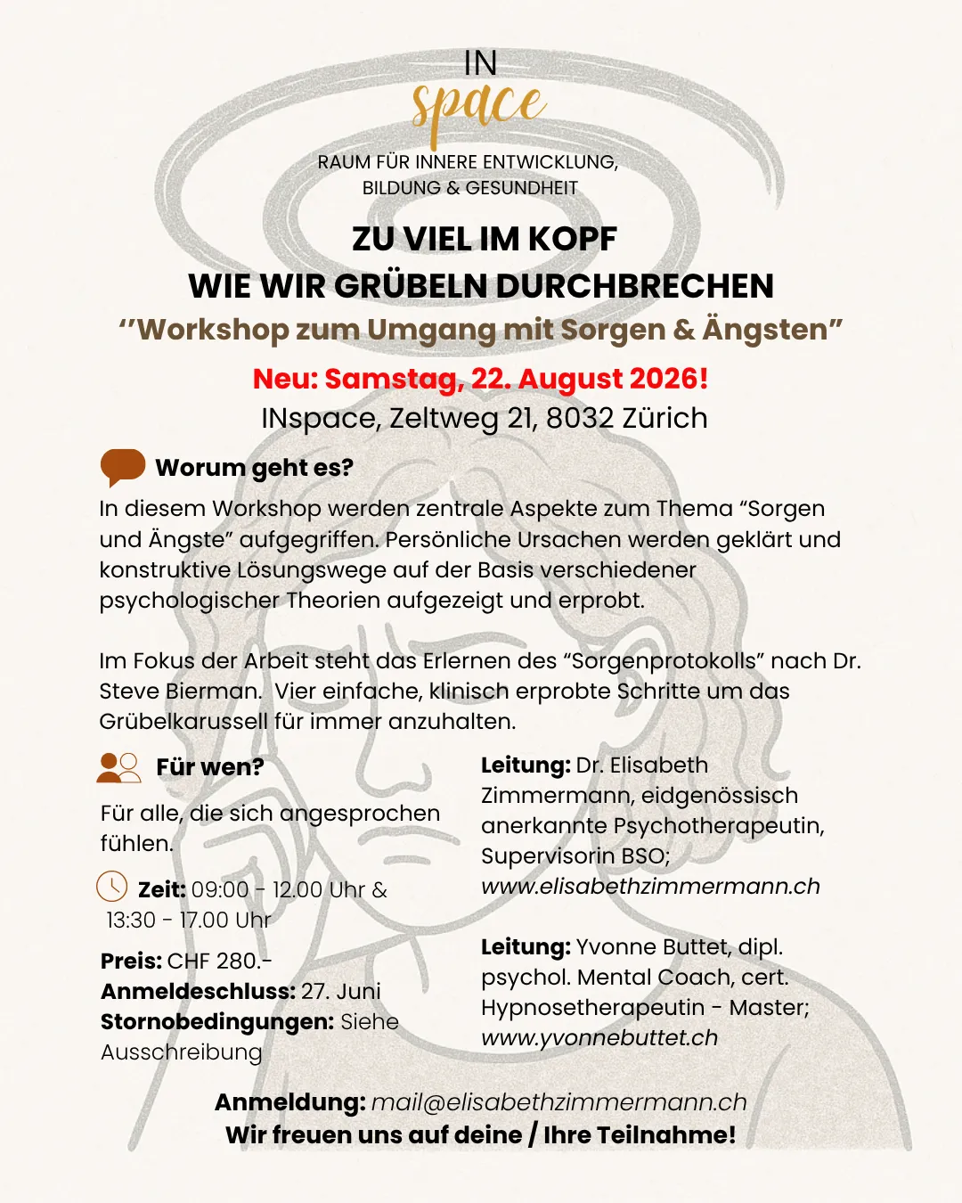 Sorgenprotokoll - Ein Workshop zum Umgang mit Sorgen und Ängsten 22.08.2026