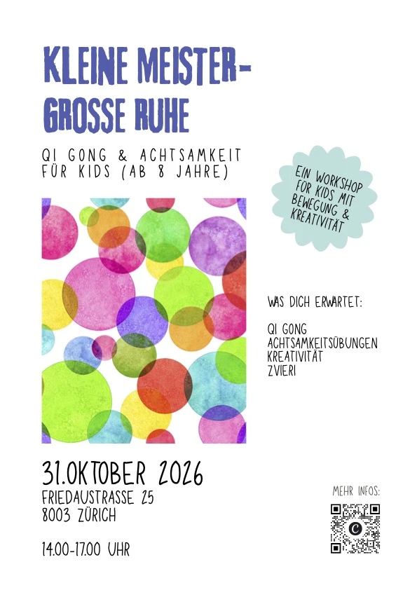 Kleine Meister - grosse Ruhe: 31.10. in Zürich