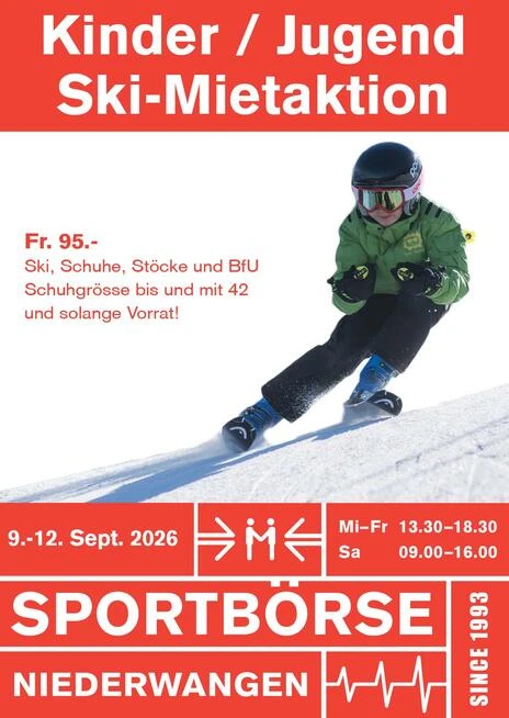 Kinder / Jugend Ski – Mietaktion 2026