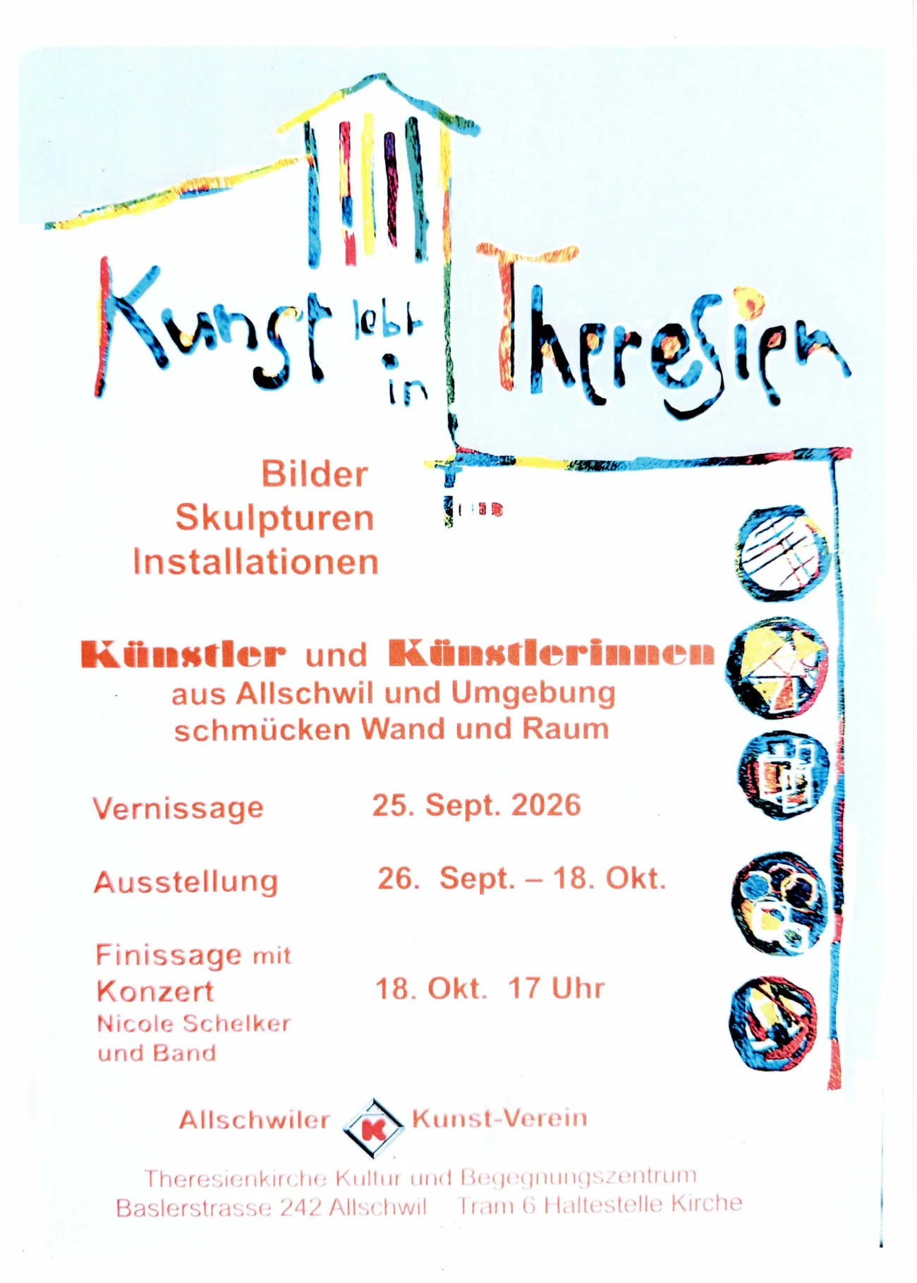 Kunst lebt in der Theresien-Kirche Allschwil