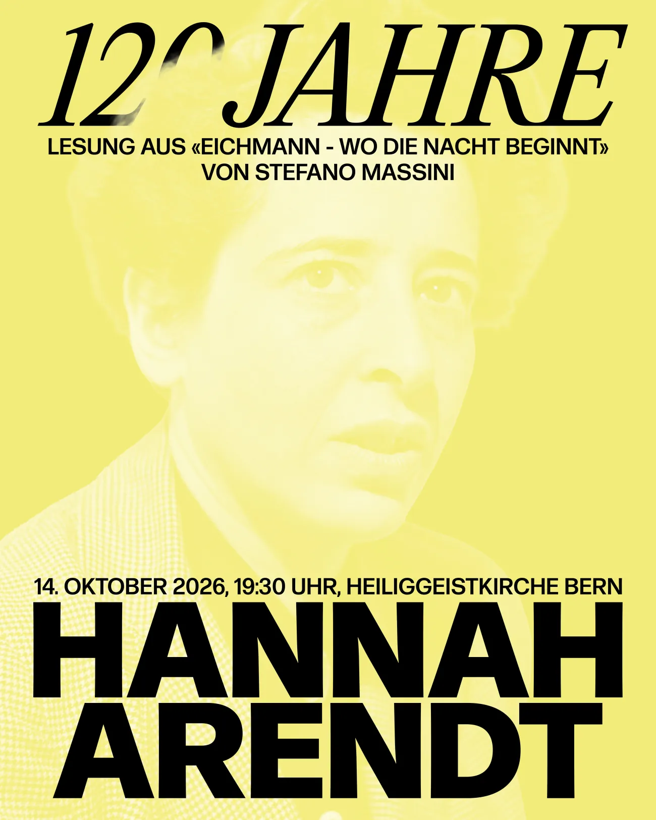 120 Jahre Hannah Arendt - Lesung aus "Eichmann - wo die Nacht beginnt"