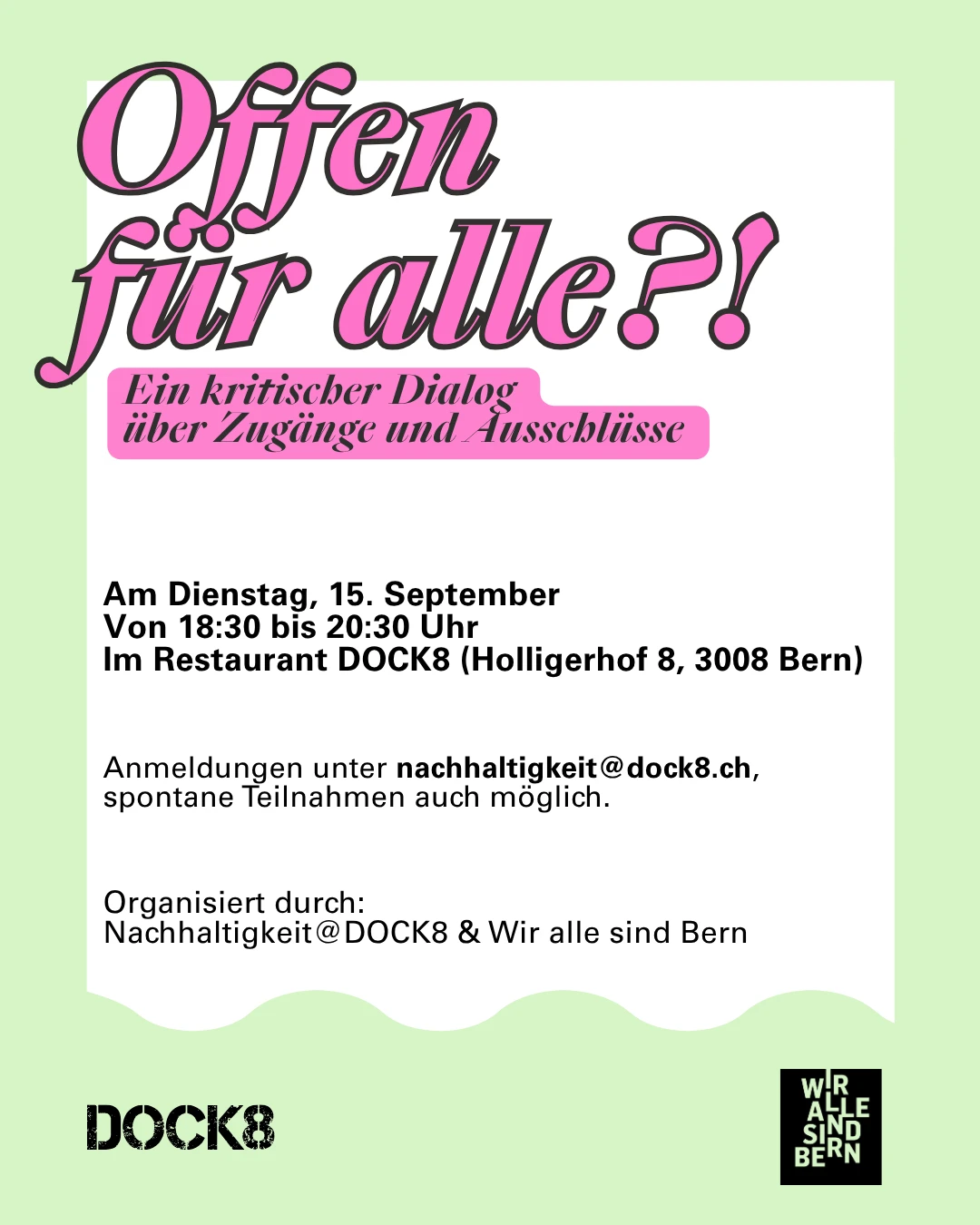 Offen für alle?! Ein kritischer Dialog.