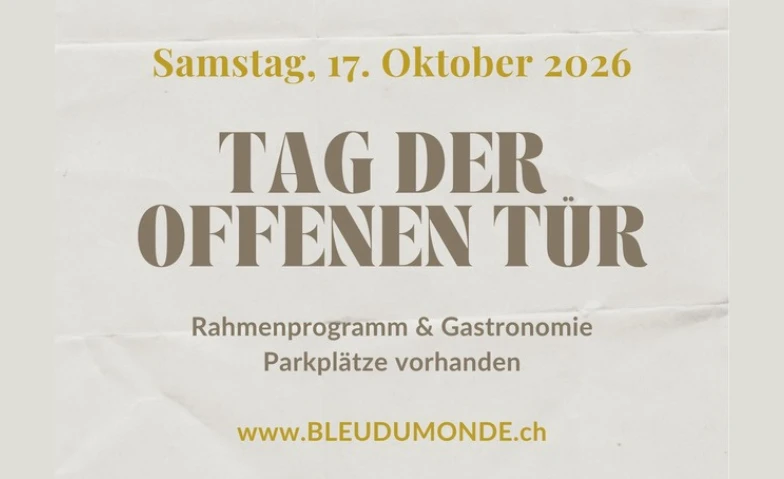TAG DER OFFENEN TÜR - BLEU DU MONDE