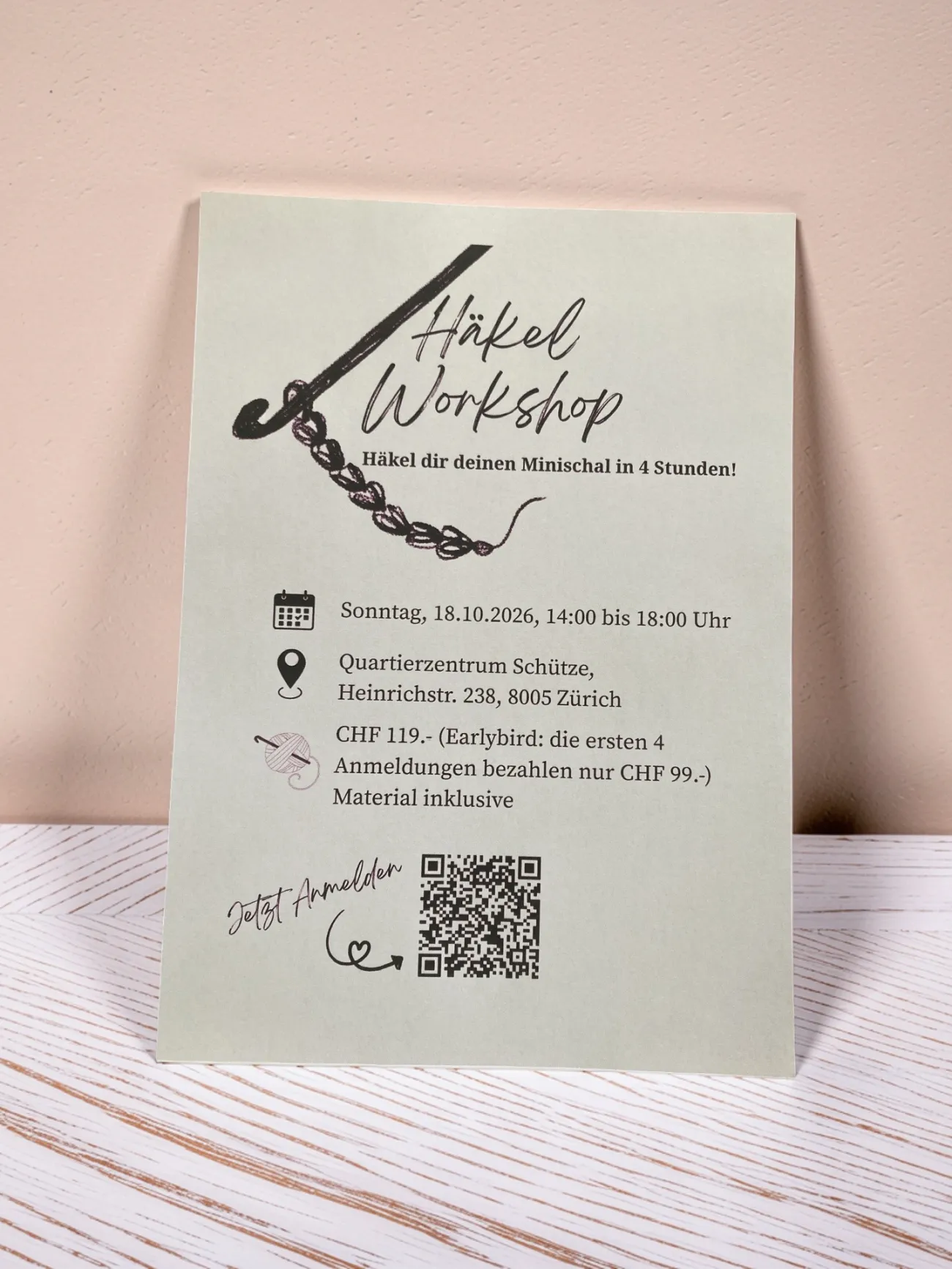 „Häkel dir deinen Minischal 🧶 – kreativer Workshop für Anfänger:innen“