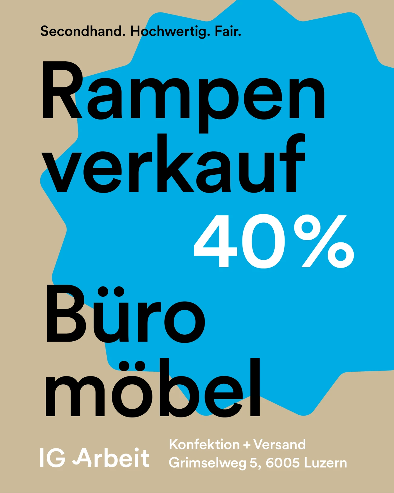 IG Arbeit presents: Rampenverkauf Secondhand-Büromöbel