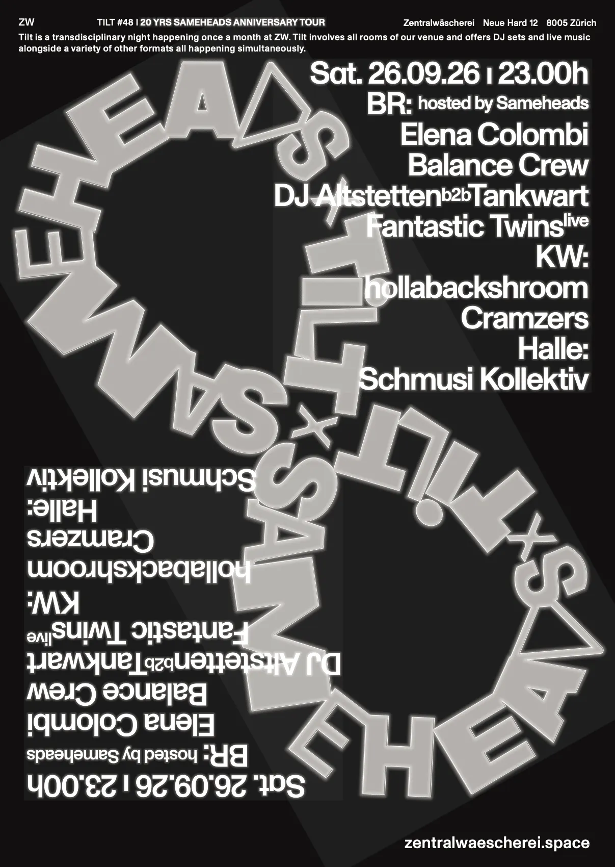 ZW-TILT / 20YRS SAMEHEADS ANNIVERSARY TOUR